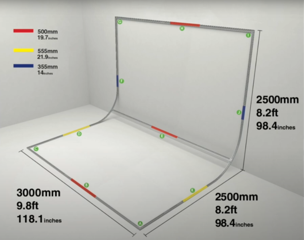 EASIFRAME® Cyclorama Curved Extra Large Extension Kit