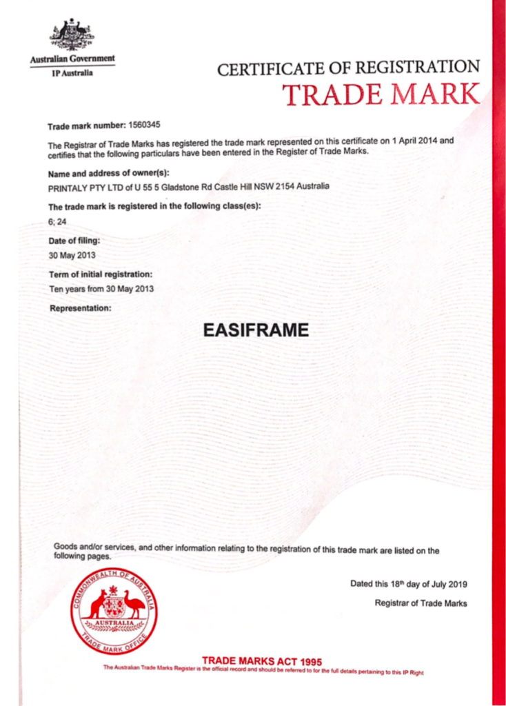 Certificate Of Registration