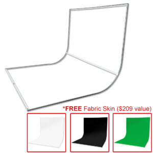 EASIFRAME® Cyclorama Curved Fabric Frame + FREE Fabric Skin